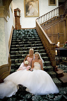 wedding on anglesey girls on staircase1.jpg